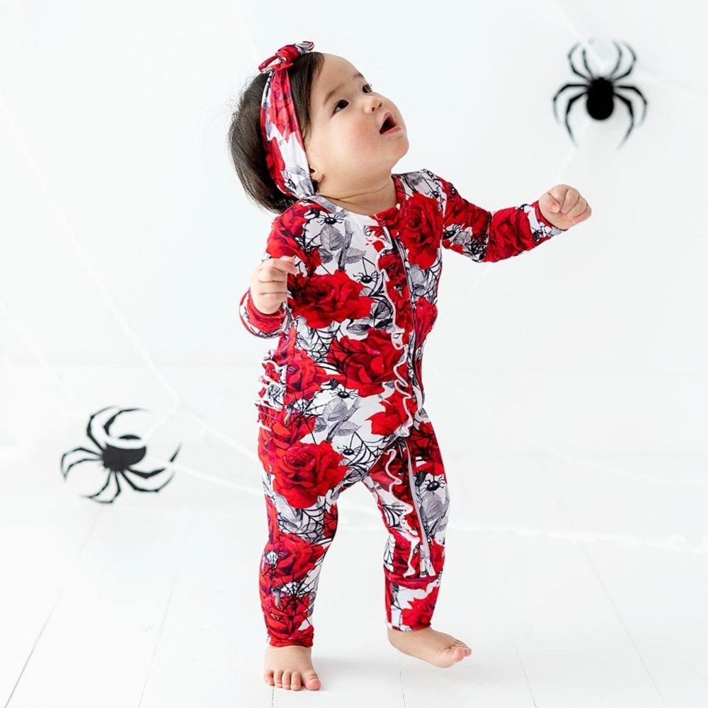 Bums and Roses Halloween romper